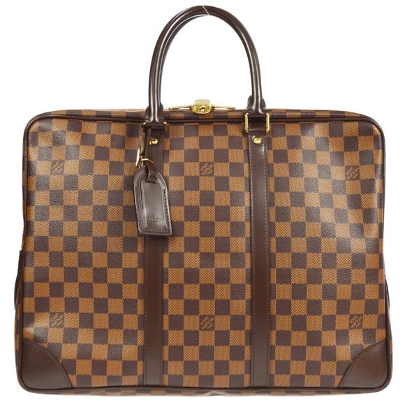 Auth Louis Vuitton Porte Documents Voyage Handbag Damier - Picture 1 of 9